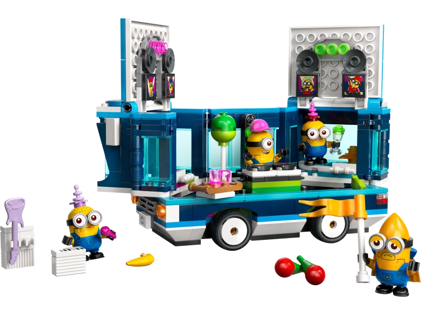 Muzikale feestbus van de Minions