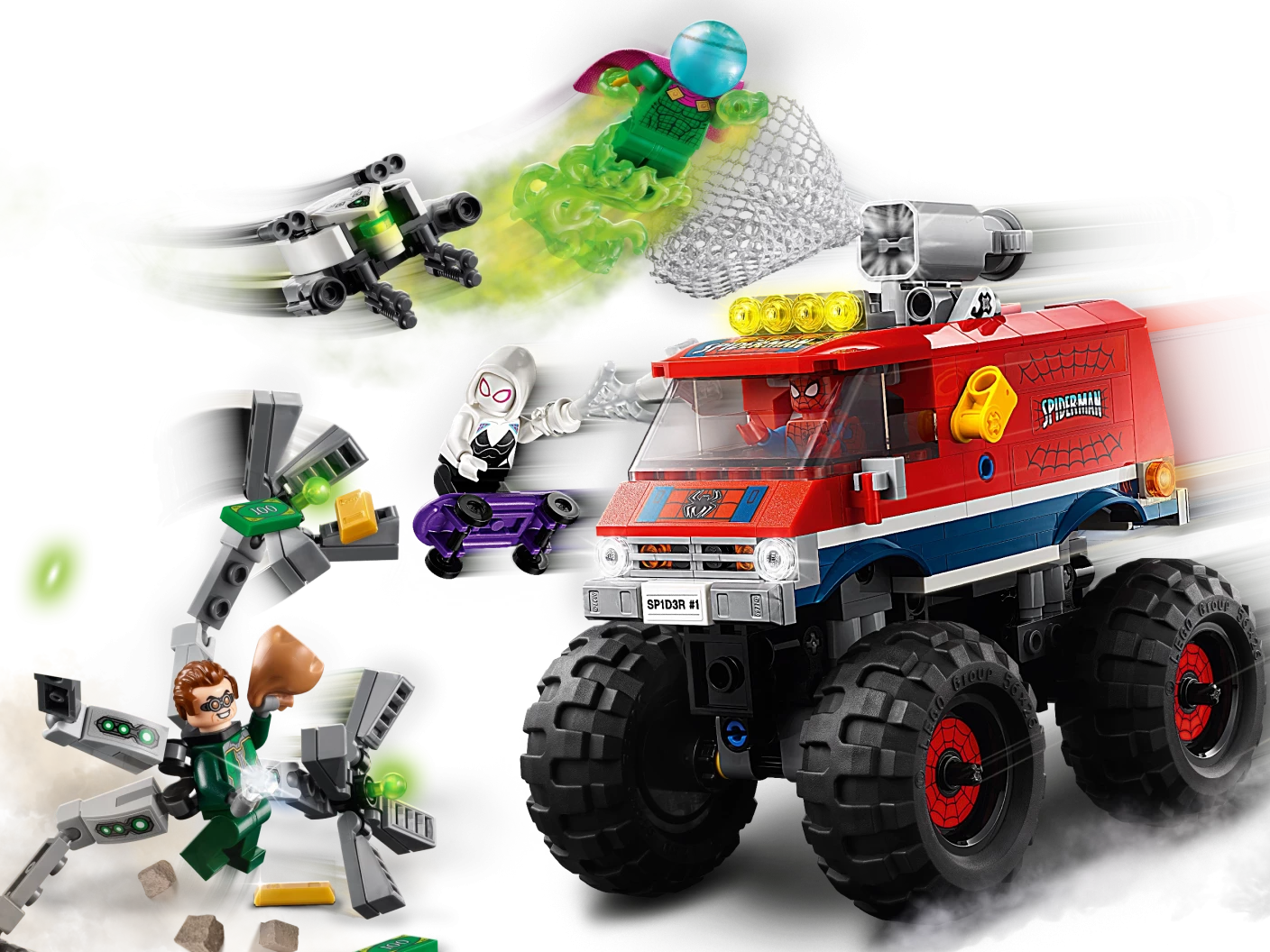 Spider-Man's monstertruck vs. Mysterio