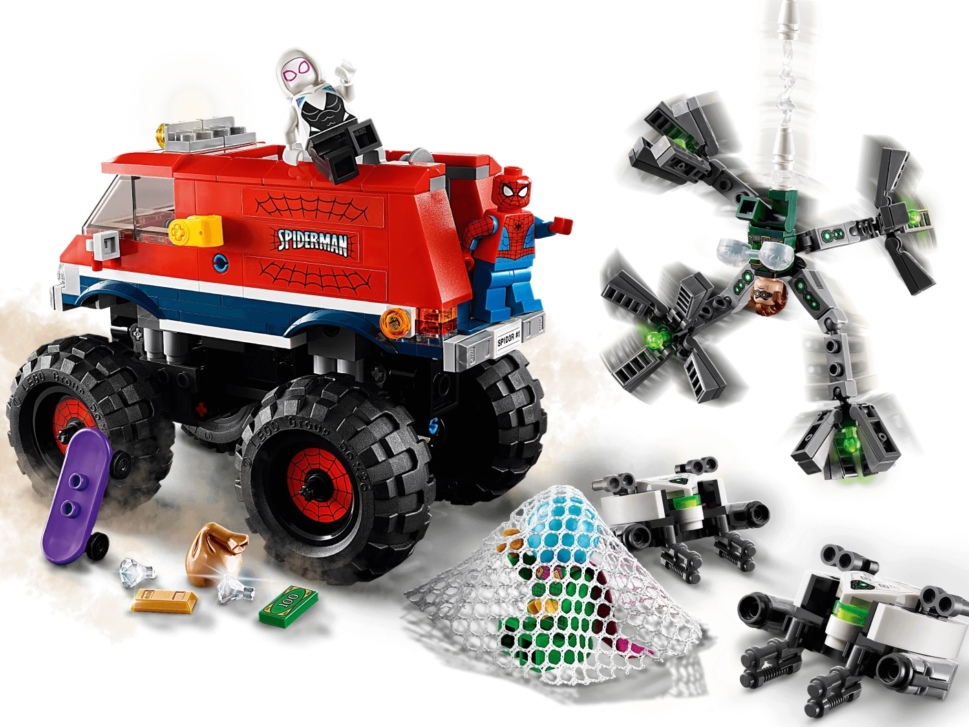 Spider-Man's monstertruck vs. Mysterio