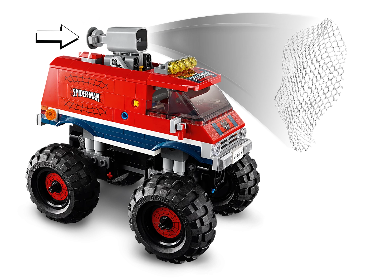 Spider-Man's monstertruck vs. Mysterio