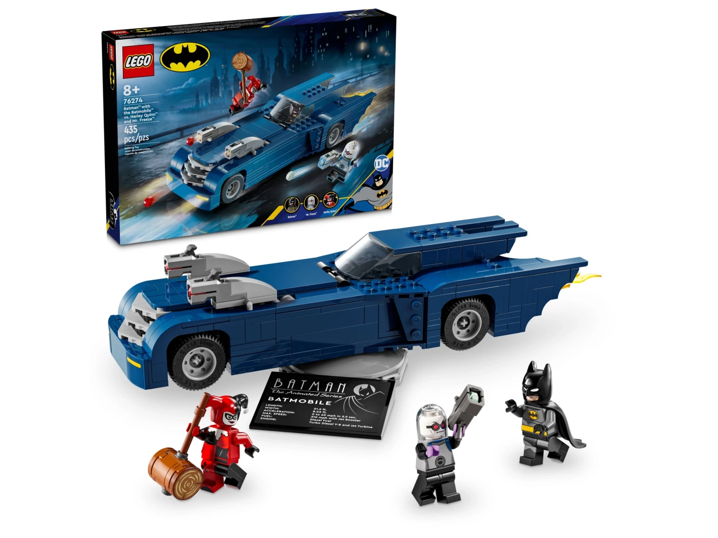 Batman™ met de Batmobile™ vs. Harley Quinn™ en Mr. Freeze™