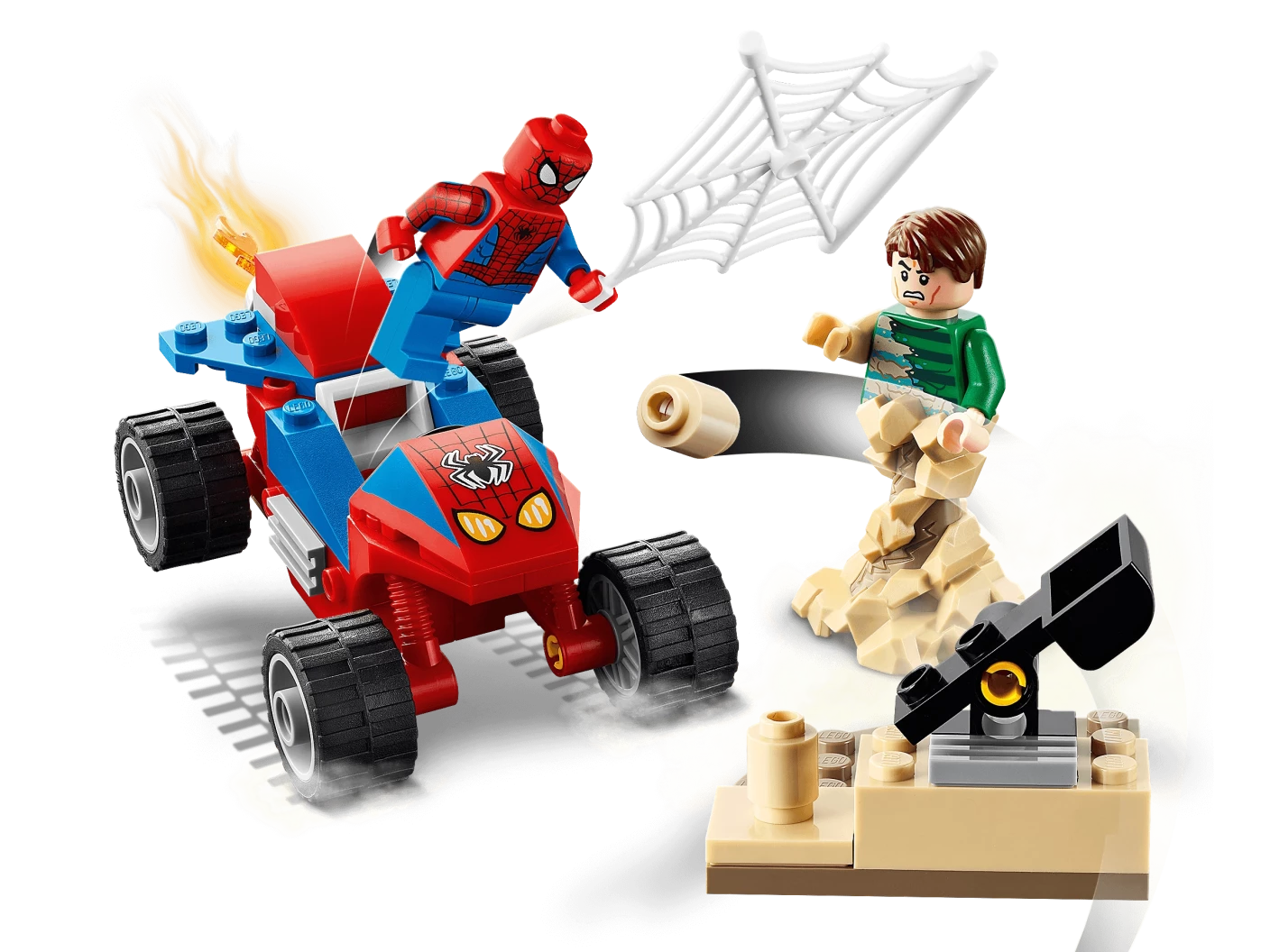 Spider-Man en Sandman duel