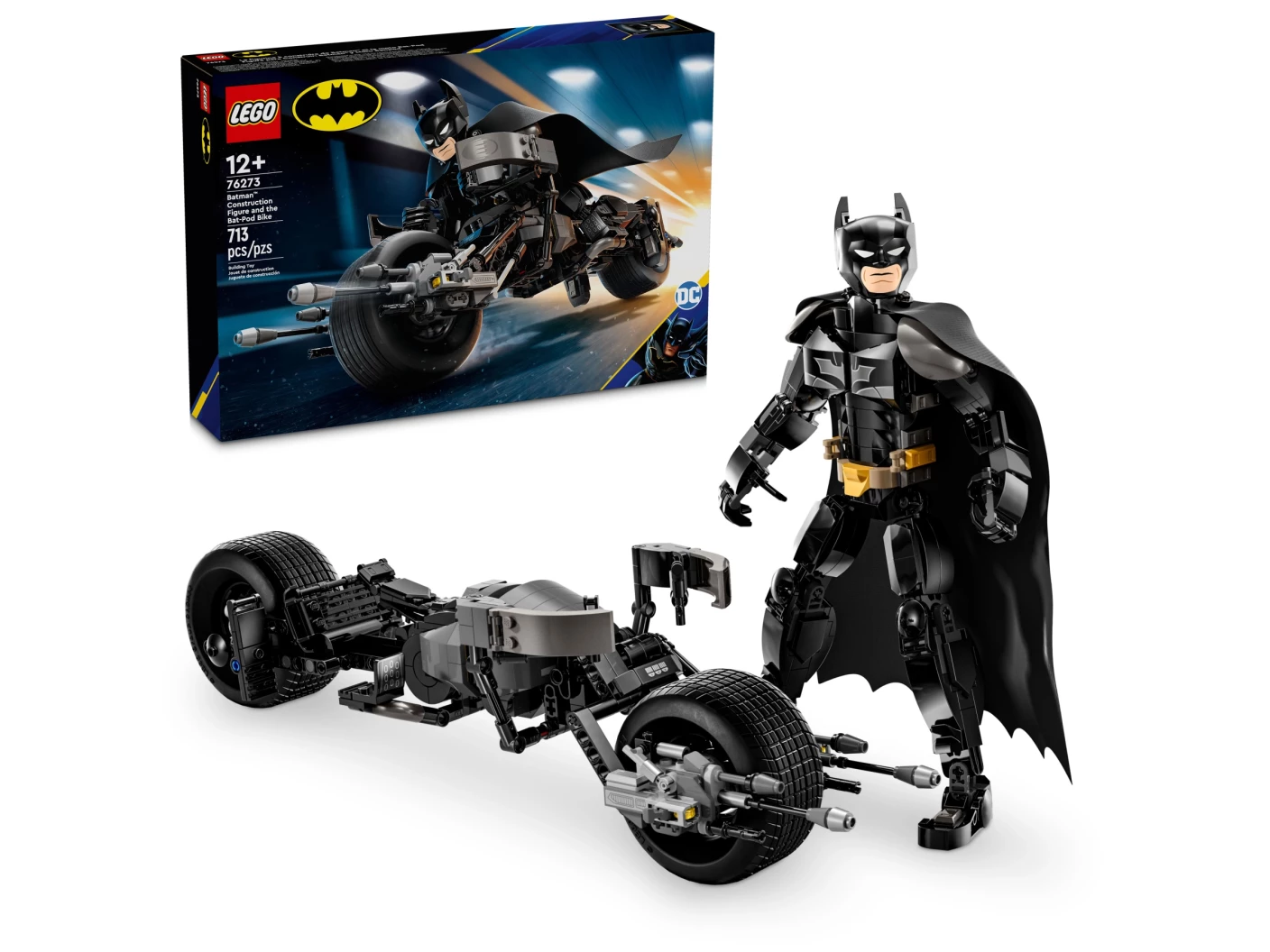 Batman™ bouwfiguur en de Bat-Pod motor