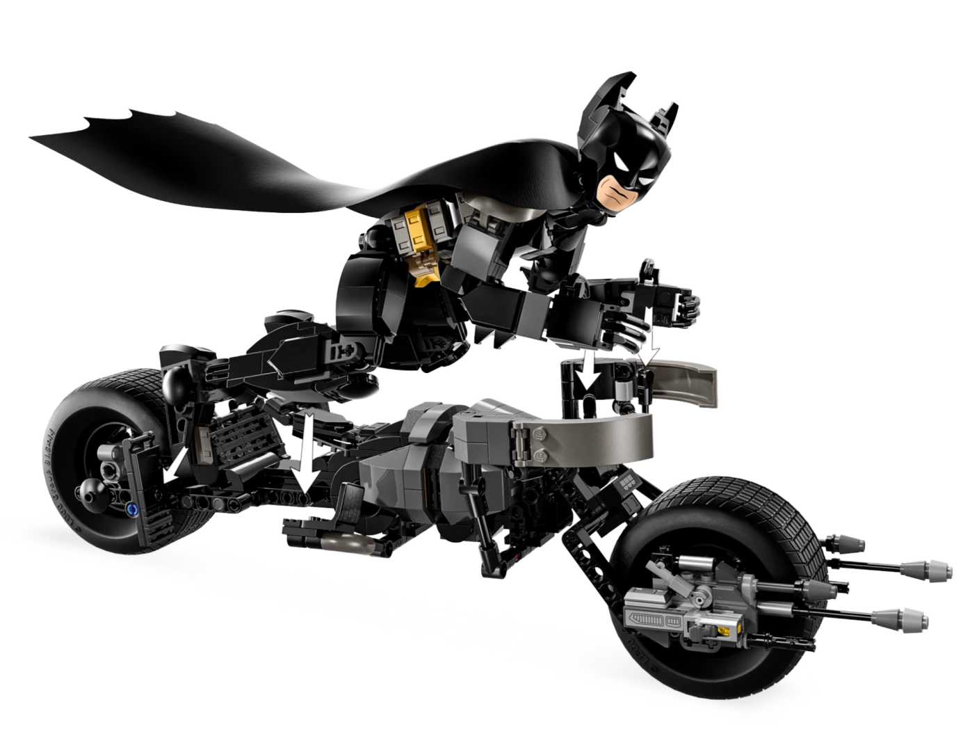 Batman™ bouwfiguur en de Bat-Pod motor