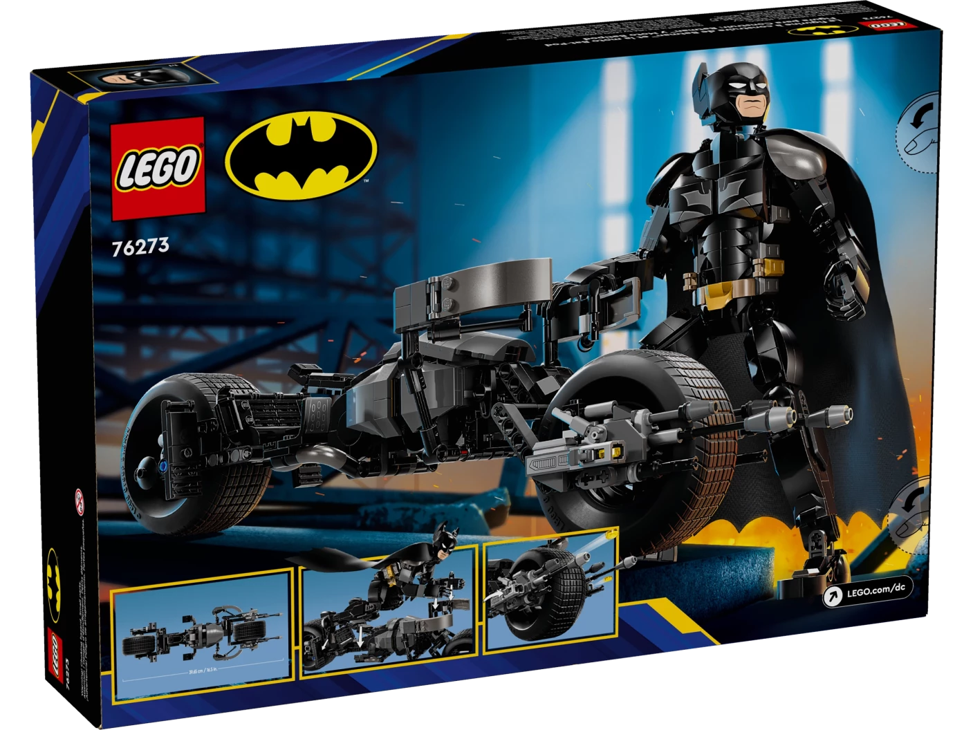 Batman™ bouwfiguur en de Bat-Pod motor