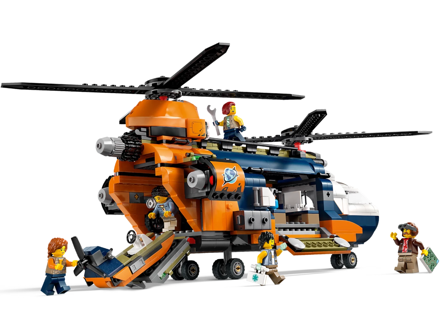 Jungleonderzoekers: helikopter bij de basis