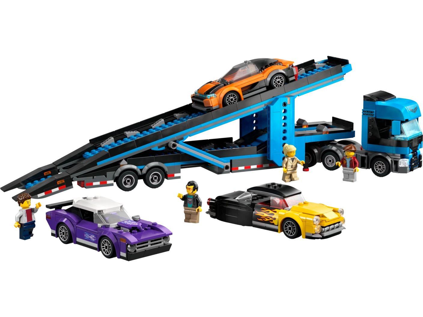 Transportvoertuig met sportauto's