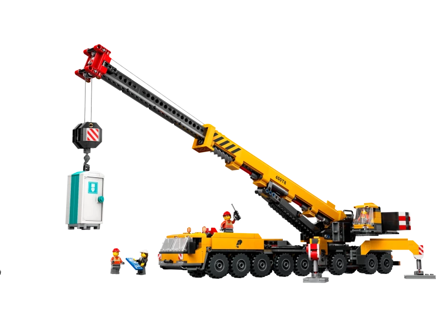 Gele mobiele bouwkraan