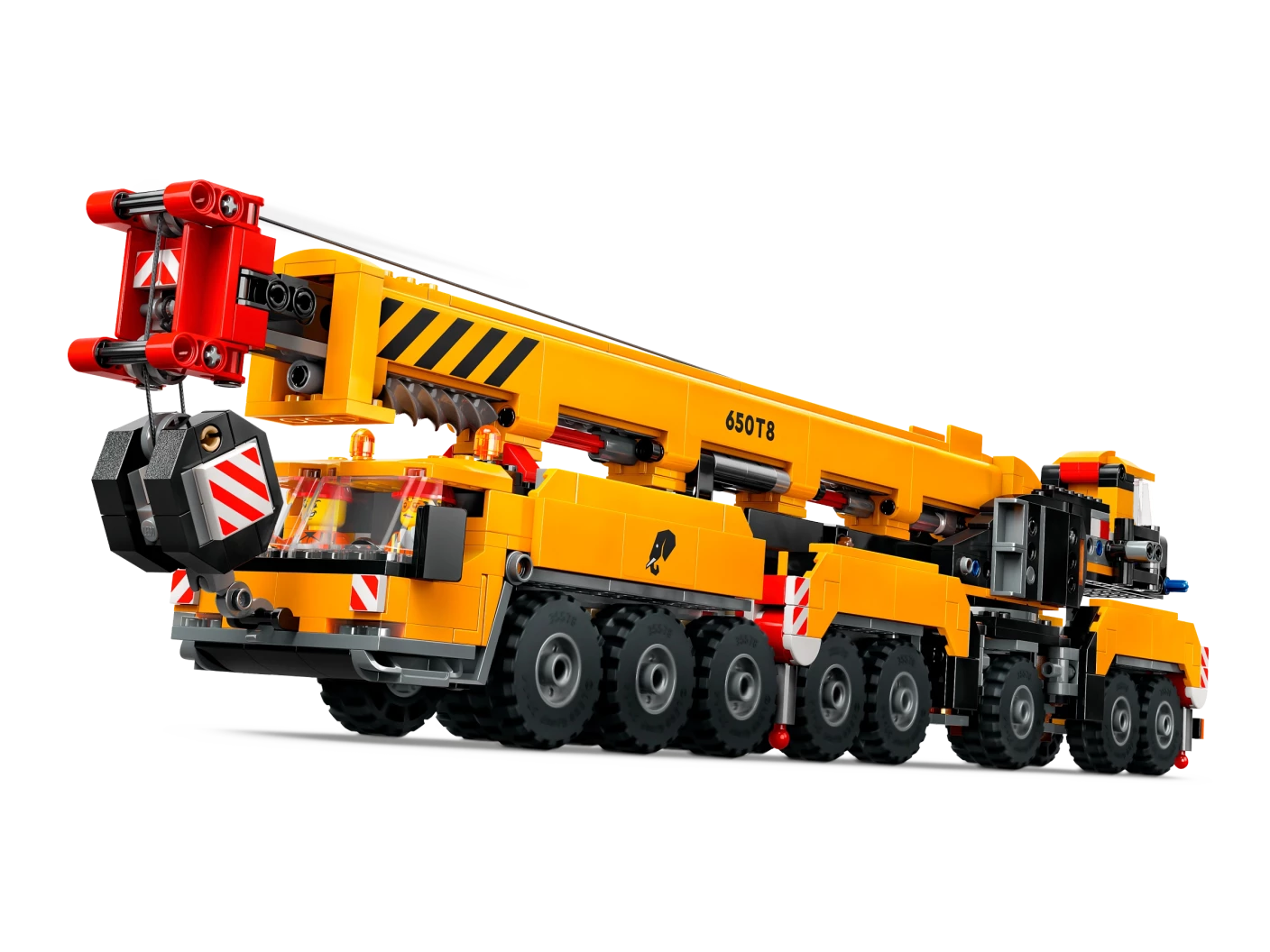 Gele mobiele bouwkraan