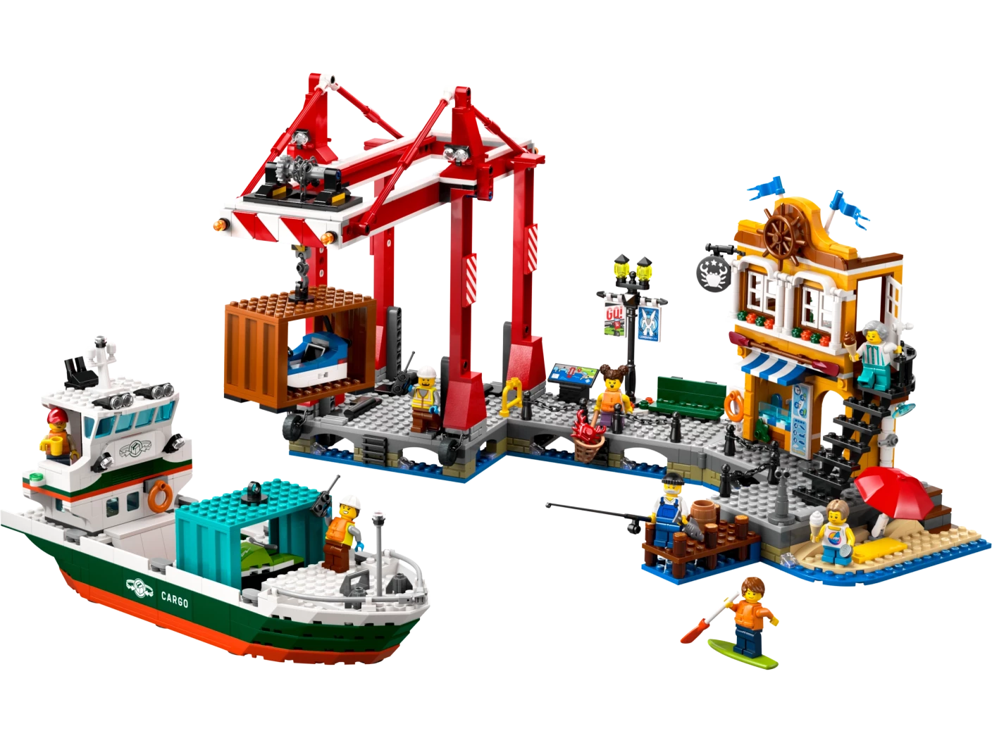 Haven met vrachtschip