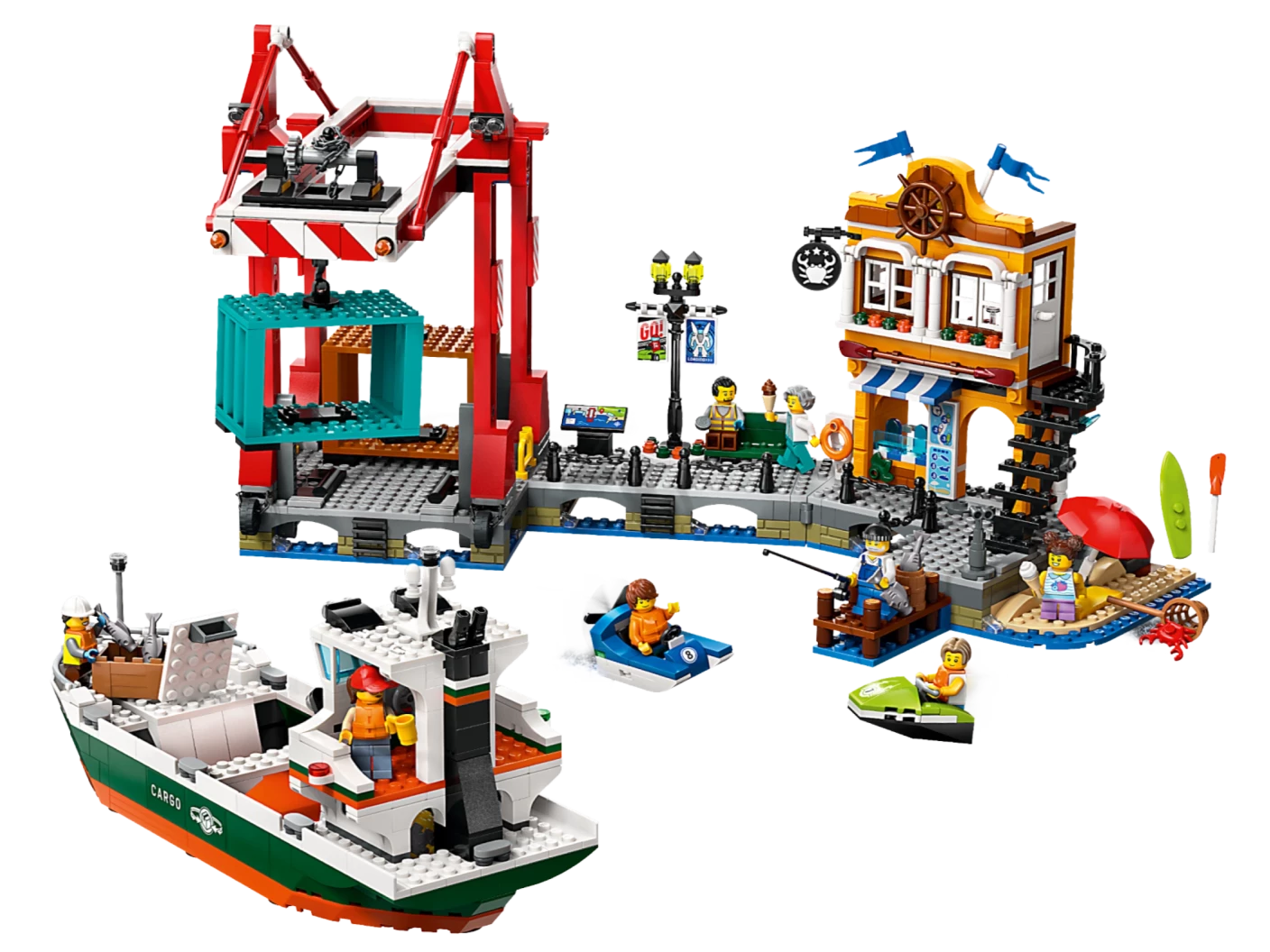 Haven met vrachtschip