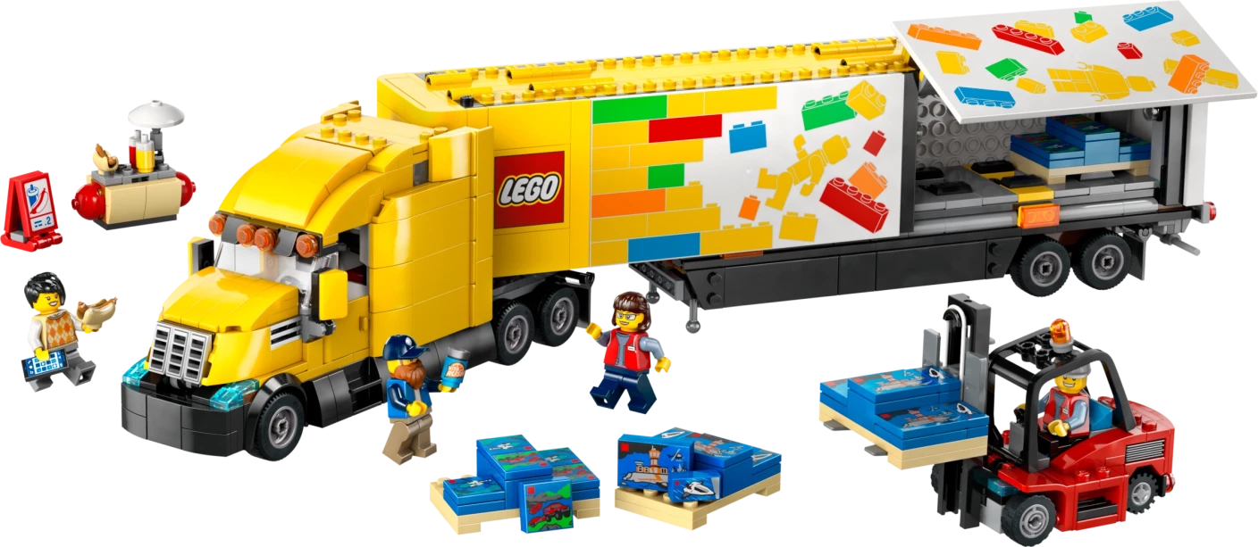 Gele vrachtwagen