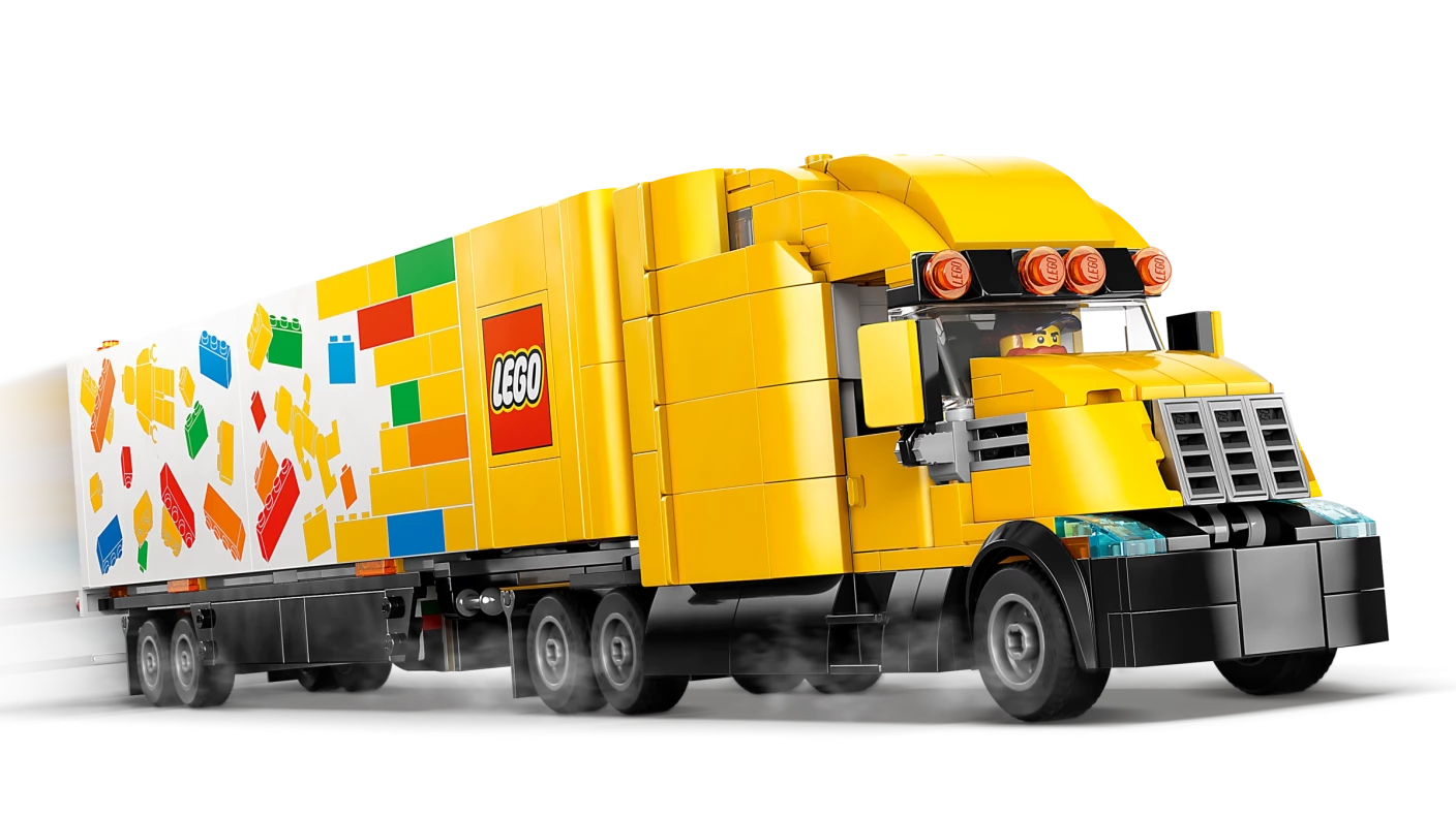 Gele vrachtwagen