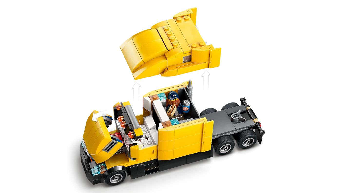 Gele vrachtwagen