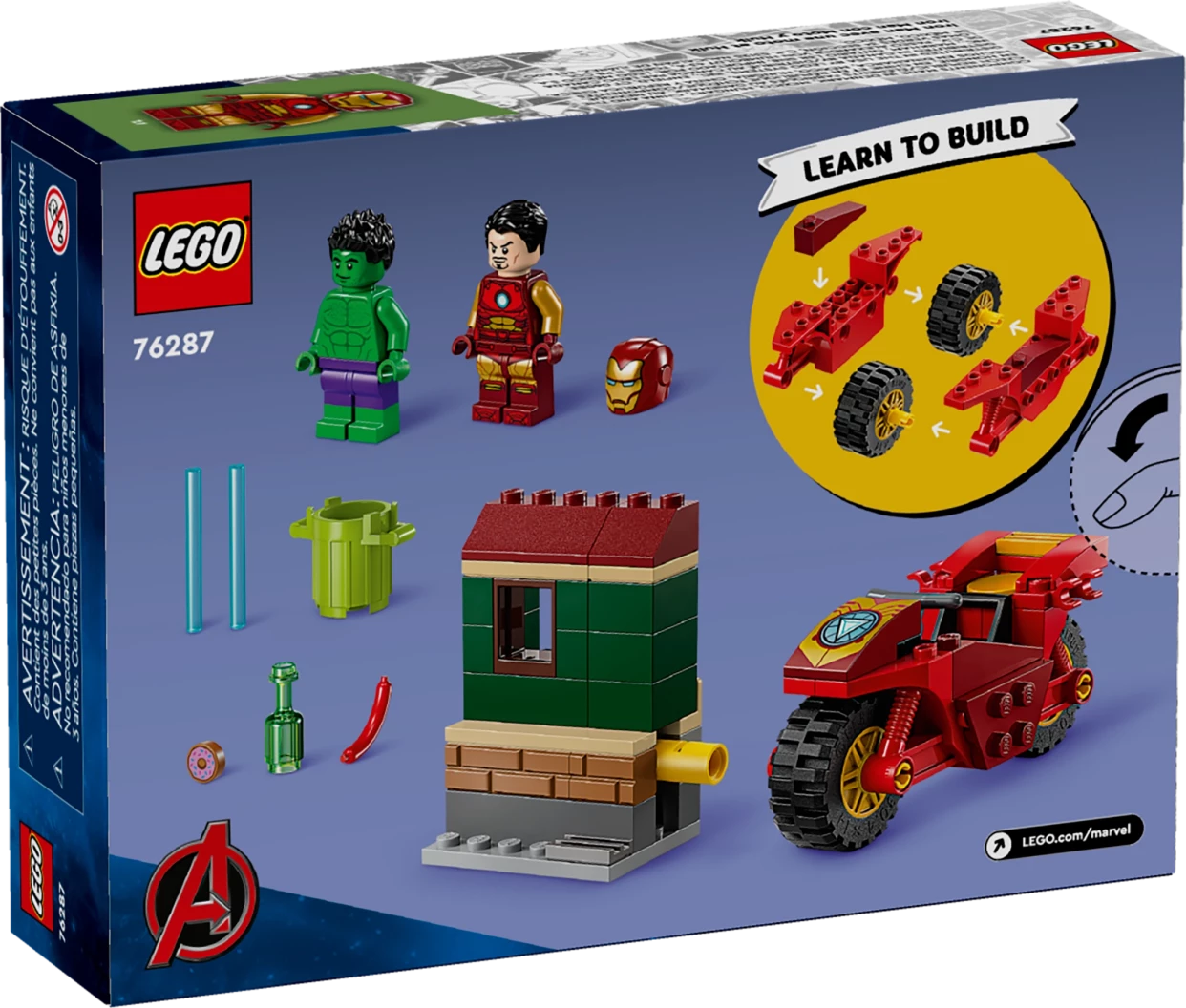 Iron Man met motor en de Hulk
