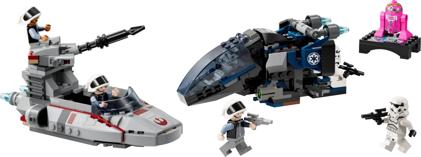 Imperial Dropship vs. Rebel Scout Speeder