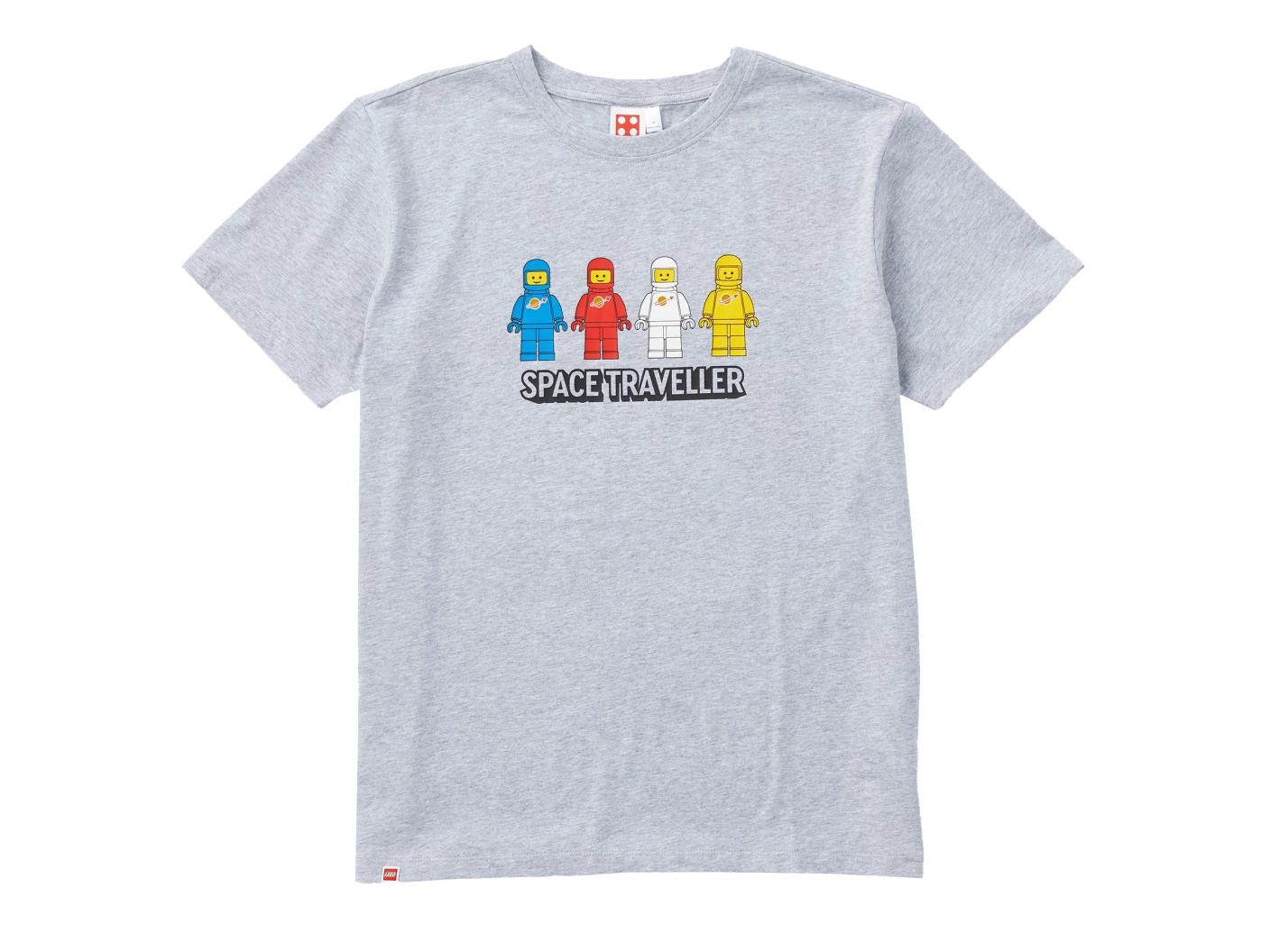 Ruimtereizigers T-shirt met korte mouwen voor volwassenen – grijs gemêleerd