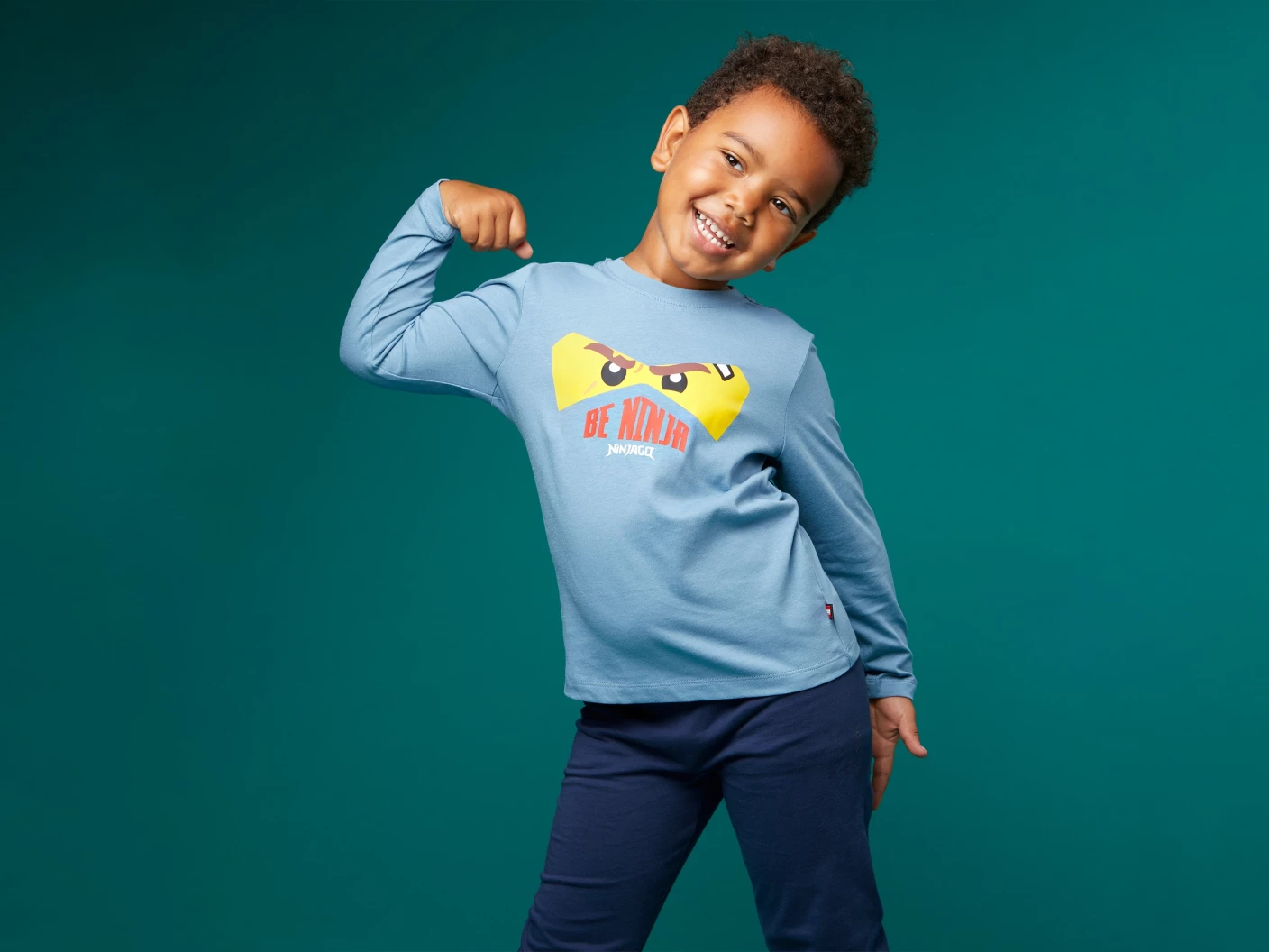 T-shirt met lange mouwen – blauw