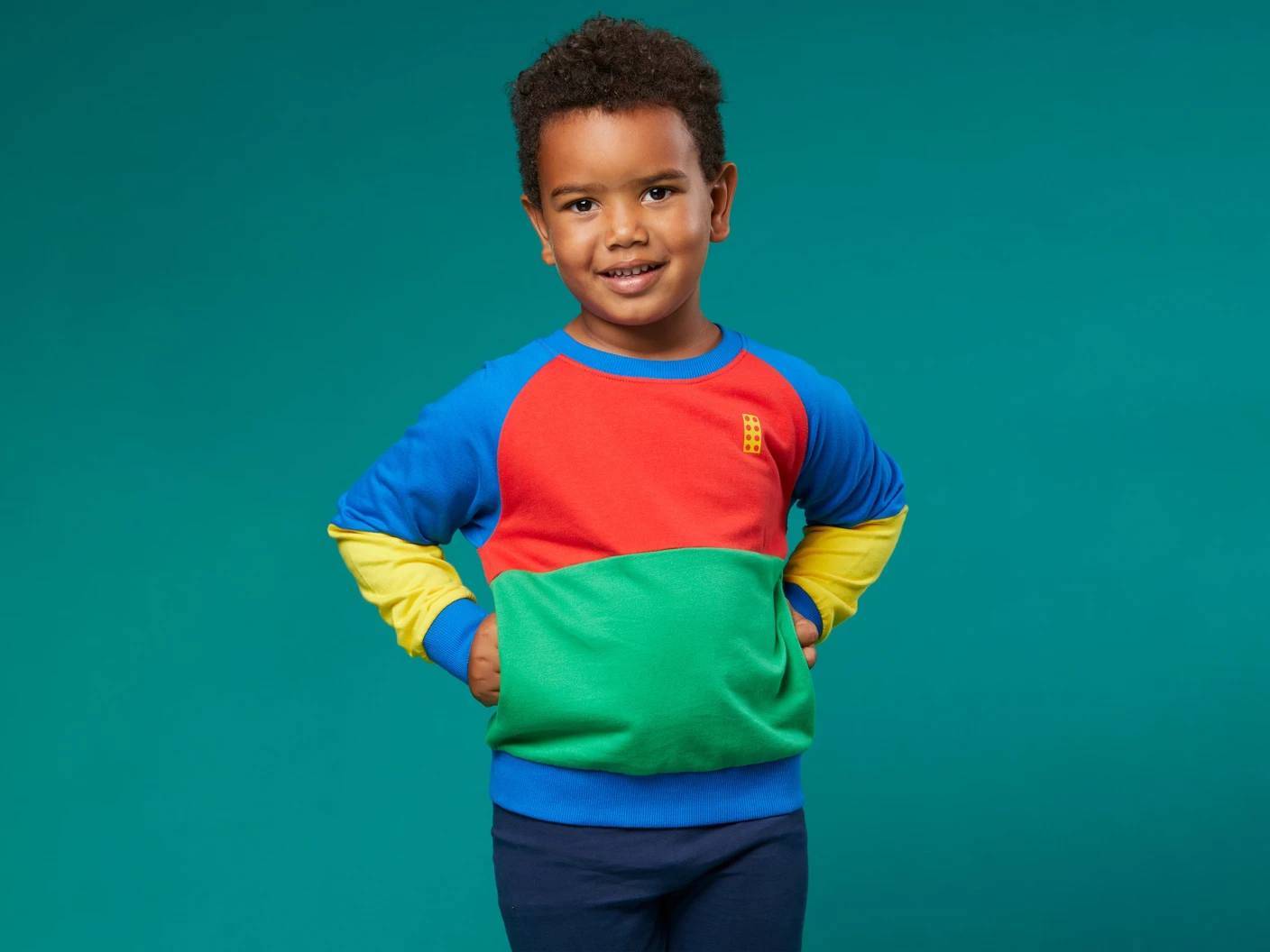 Sweatshirt met kleurvlakken voor kinderen