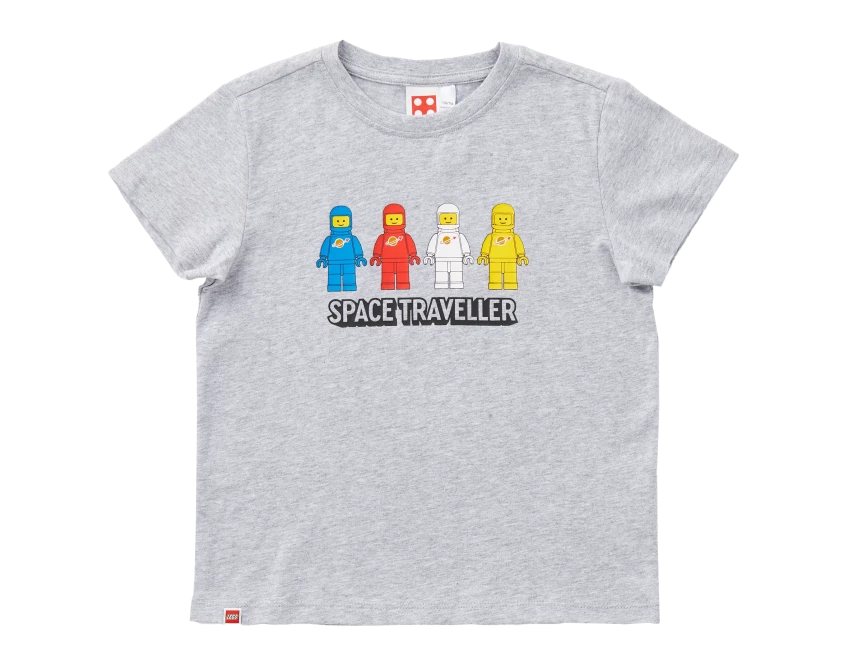 Ruimtereizigers T-shirt met korte mouwen voor kinderen - grijs gemêleerd