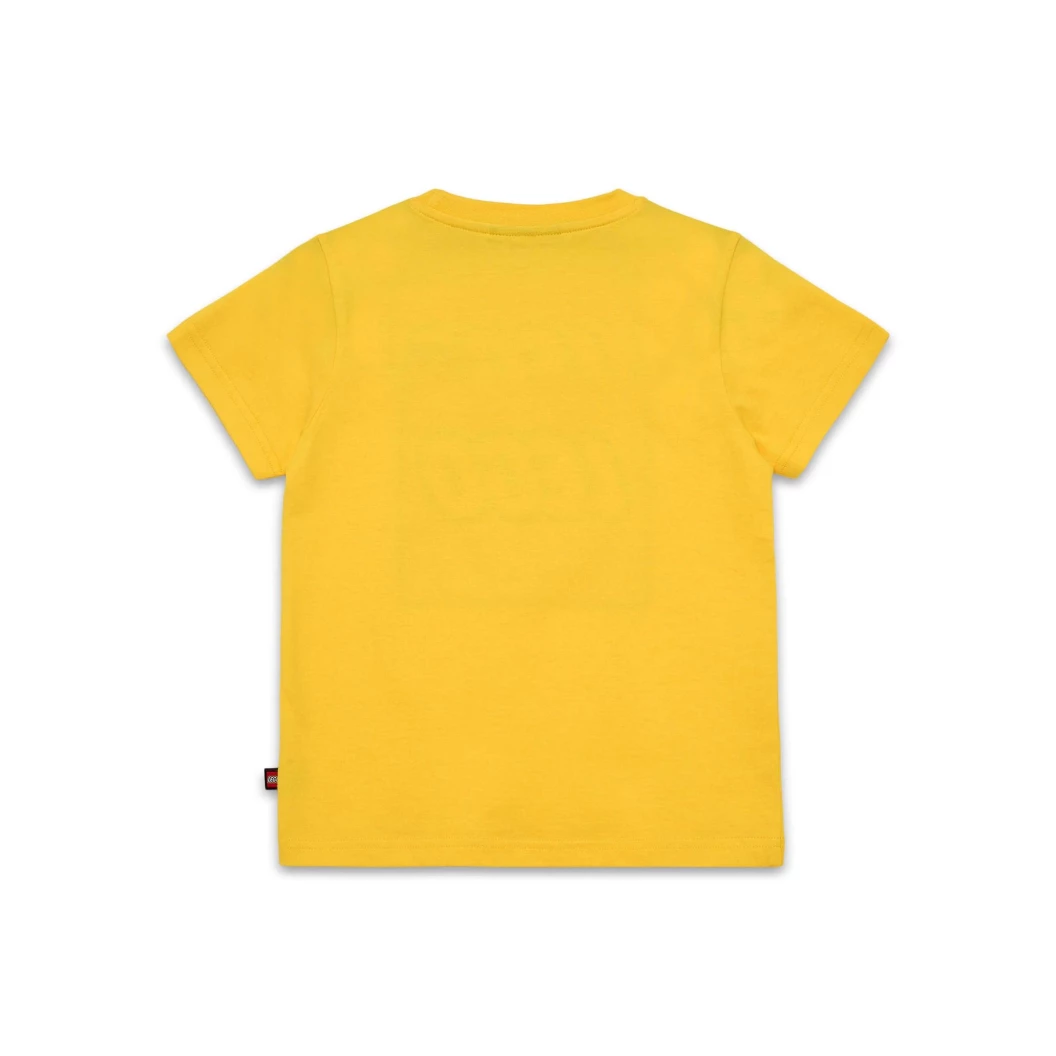 T-shirt met korte mouwen en logo voor kinderen – geel