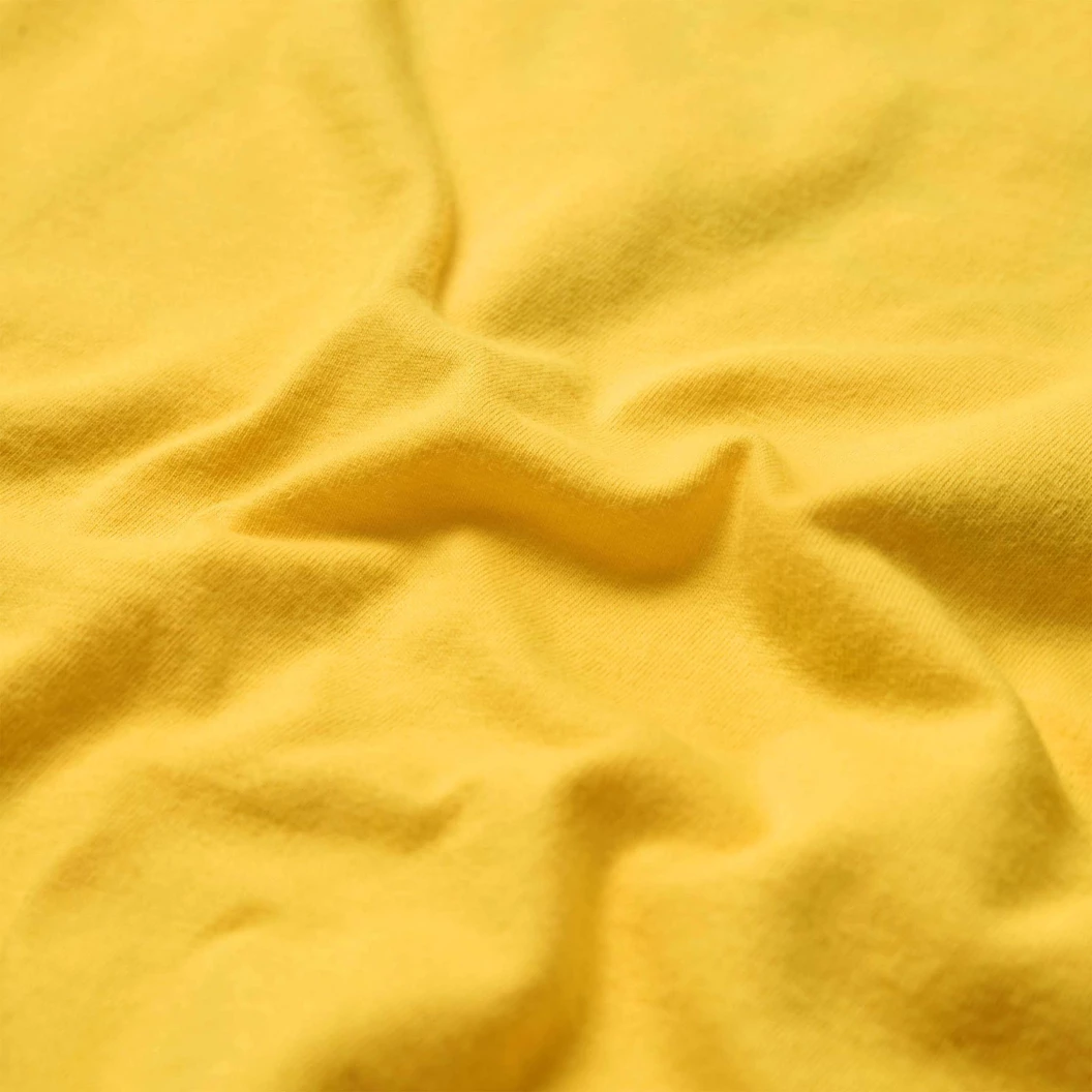 T-shirt met korte mouwen en logo voor kinderen – geel