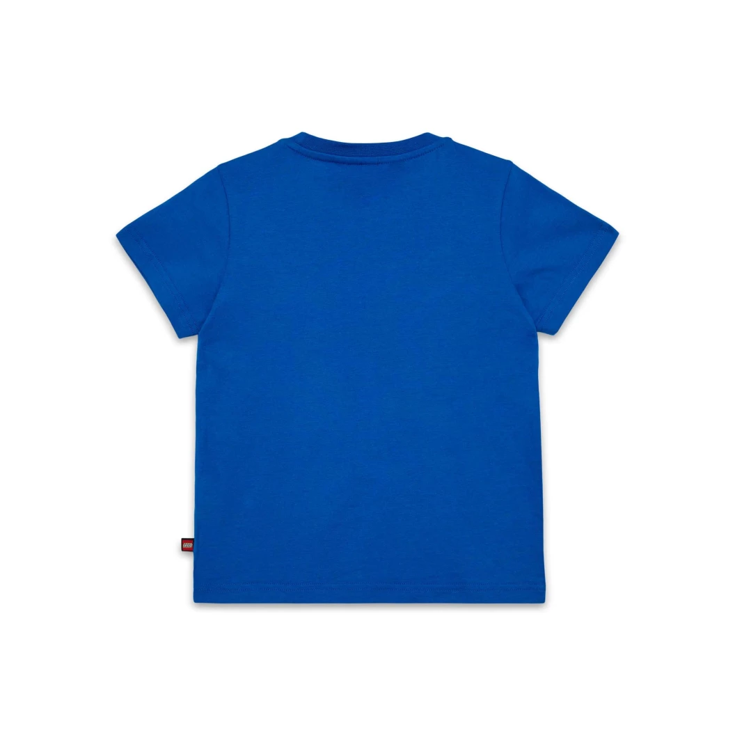 T-shirt met korte mouwen en logo voor kinderen – blauw