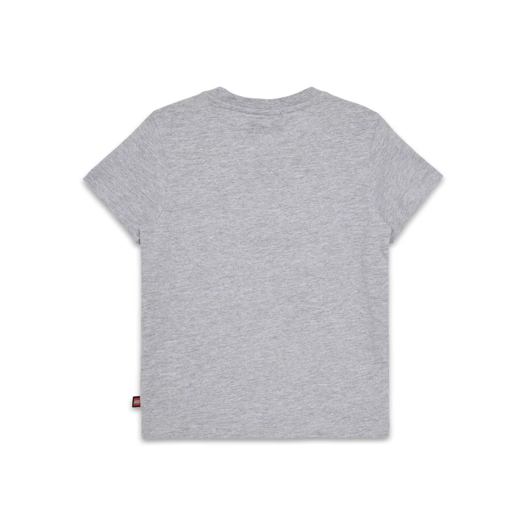T-shirt met korte mouwen en logo voor kinderen – grijs gemêleerd