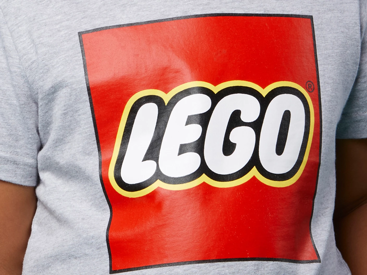 T-shirt met korte mouwen en logo voor kinderen – grijs gemêleerd