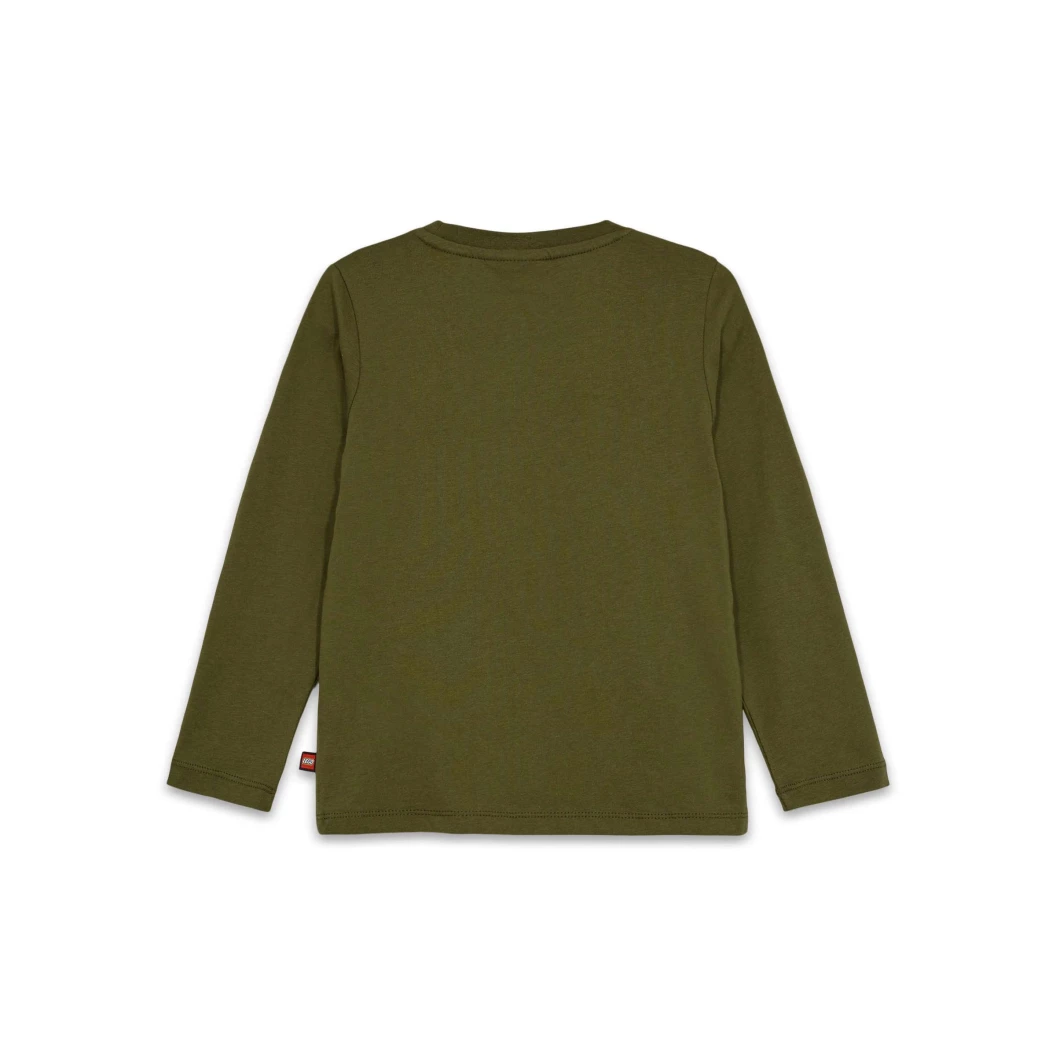 T-shirt met lange mouwen – donkerkaki