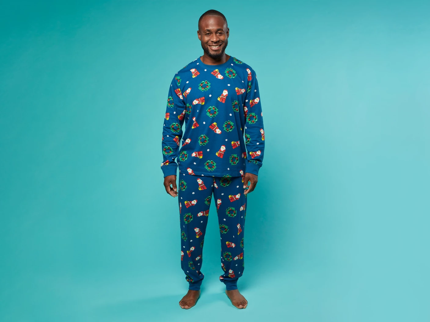 Pyjama voor volwassenen – marineblauw