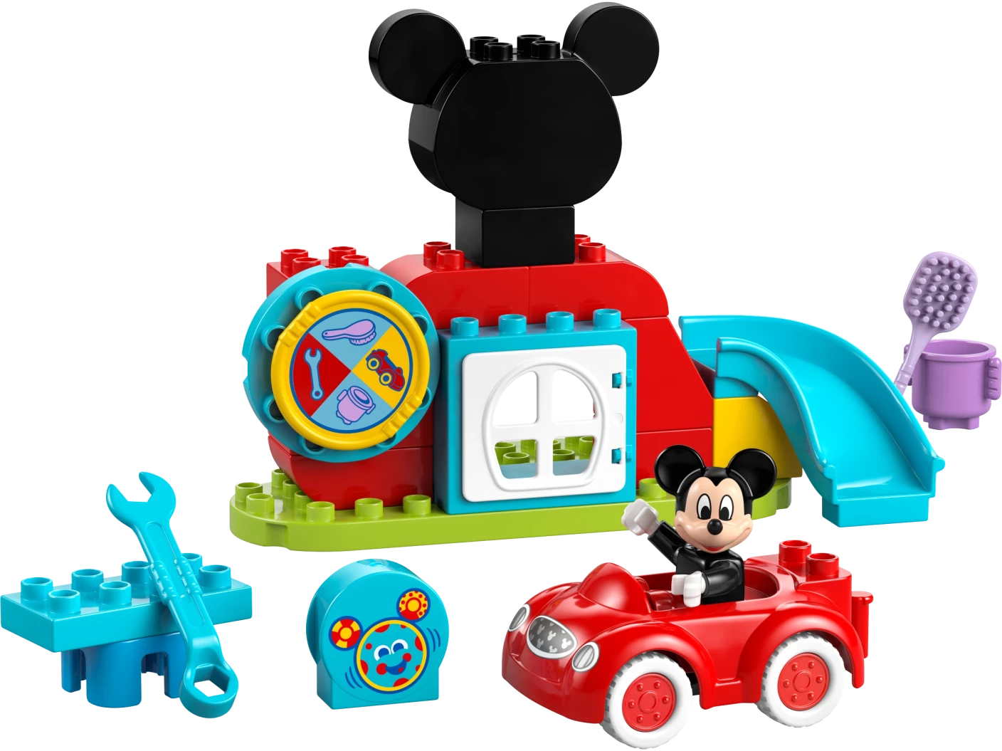 Mickey Mouse clubhuis en auto