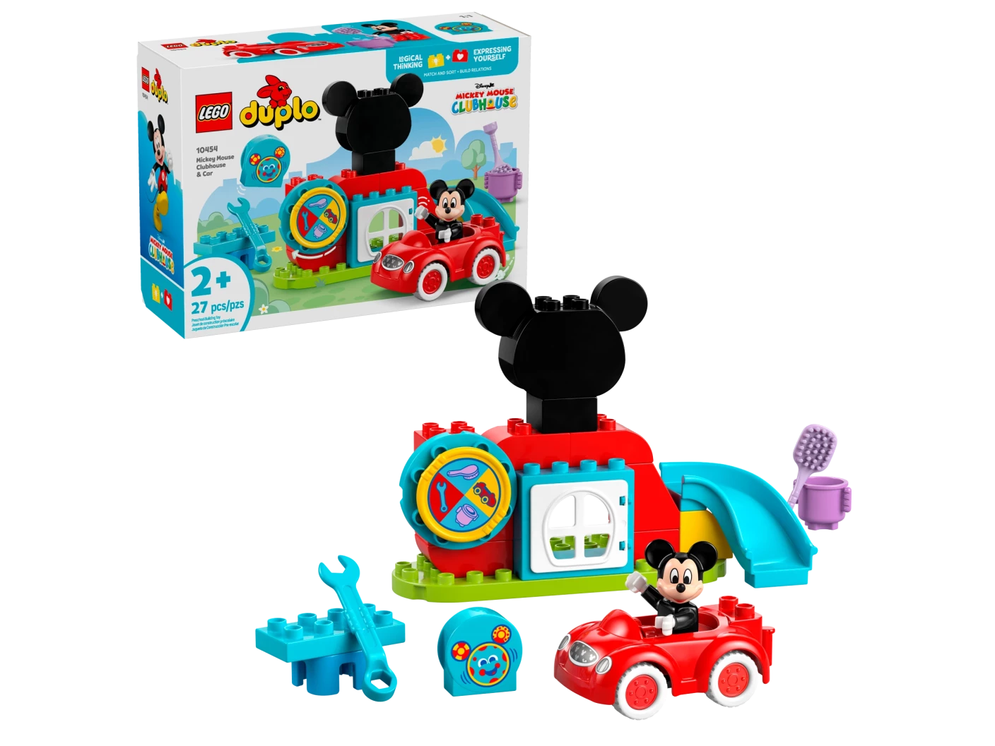 Mickey Mouse clubhuis en auto