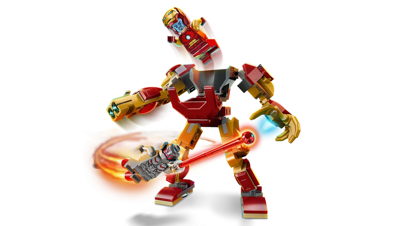 Iron Man mecha vs. Ultron