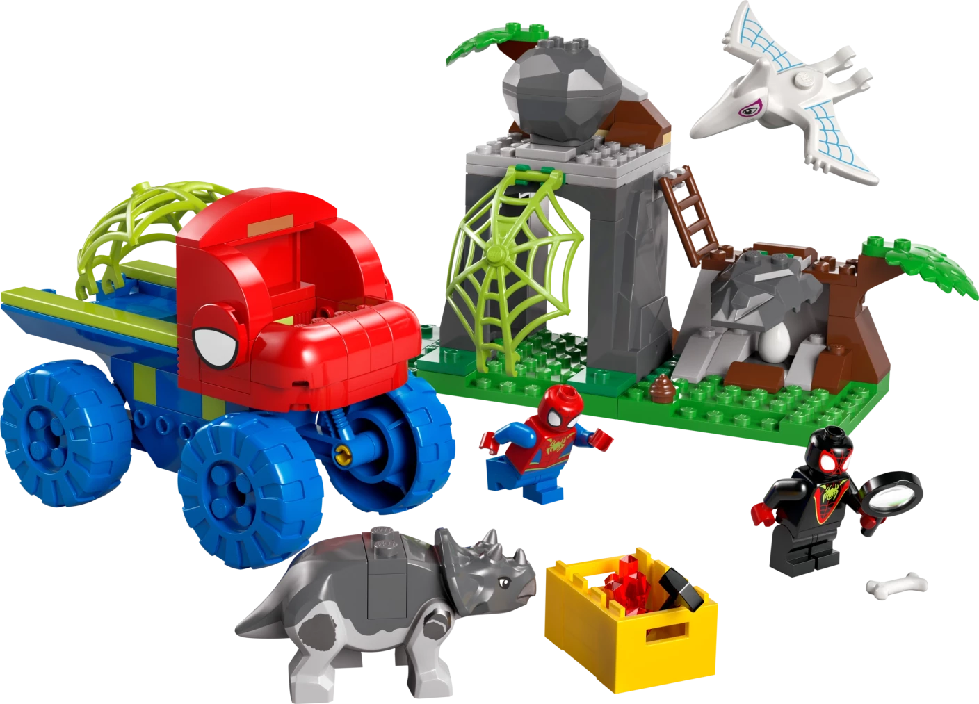 Team Spidey reddingsmissie met dinotruck