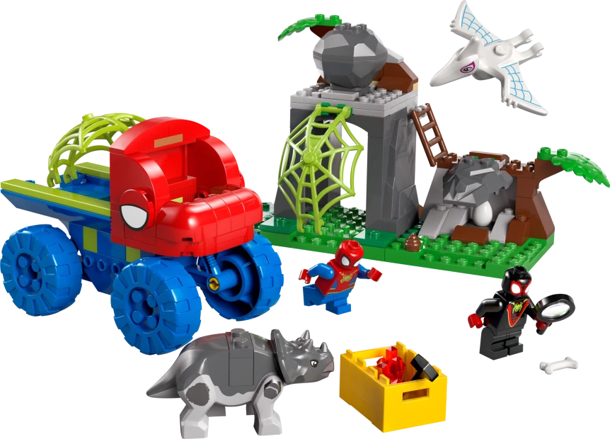 Team Spidey reddingsmissie met dinotruck