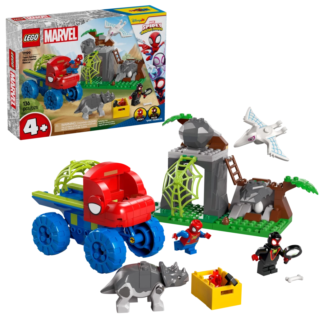 Team Spidey reddingsmissie met dinotruck