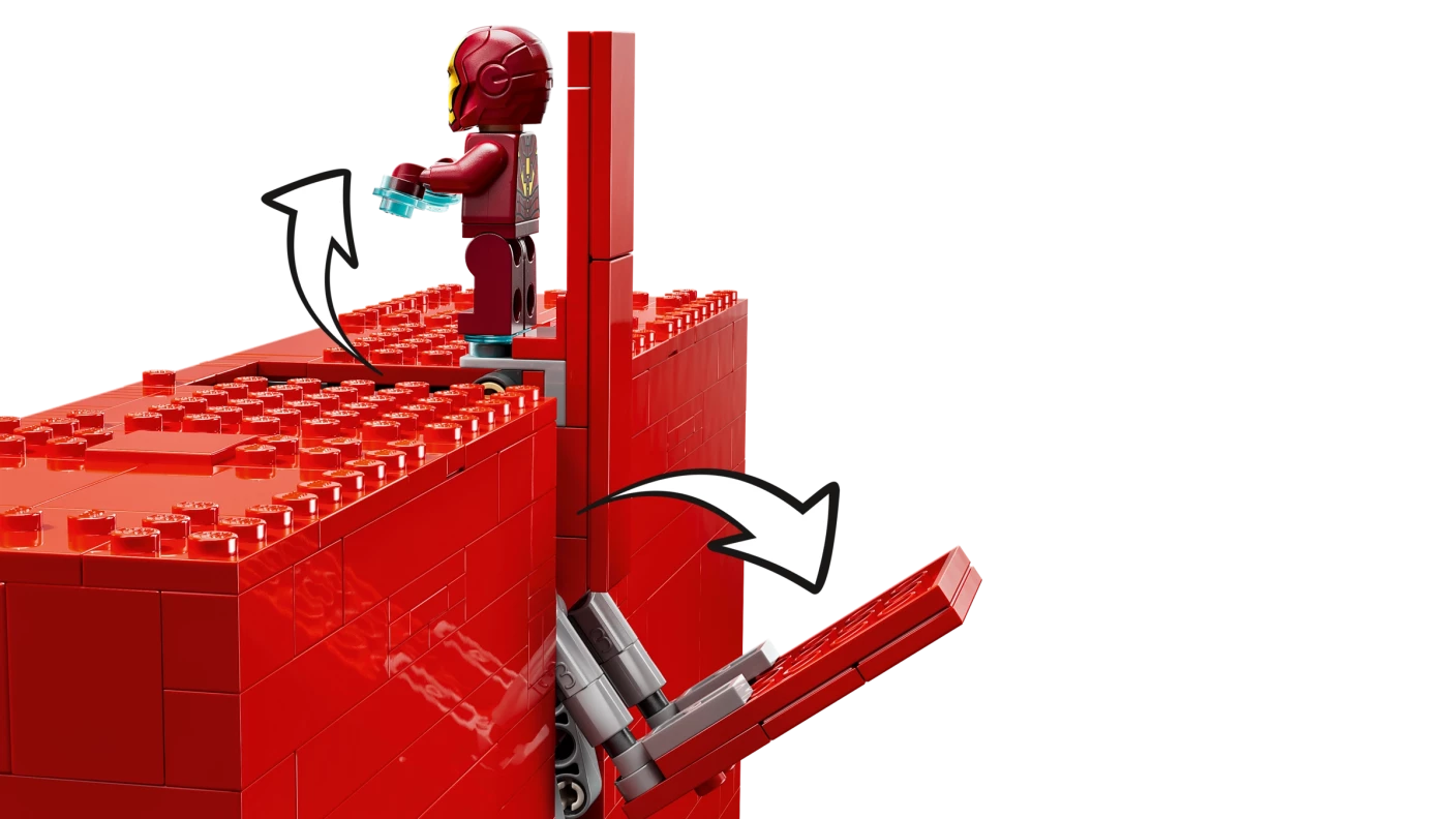 MARVEL logo en minifiguren