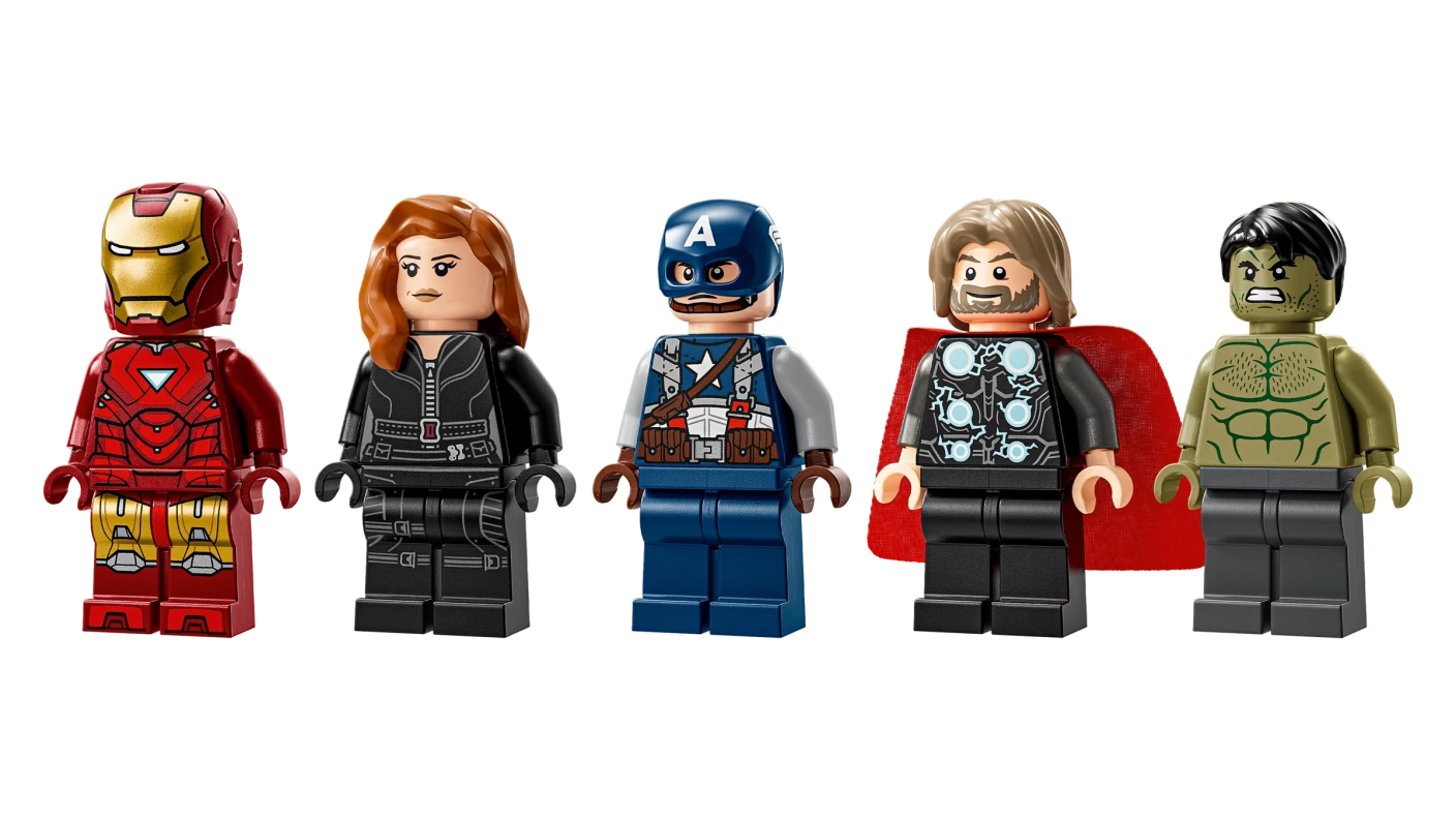 MARVEL logo en minifiguren