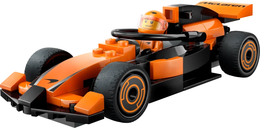 F1 coureur met McLaren racewagen