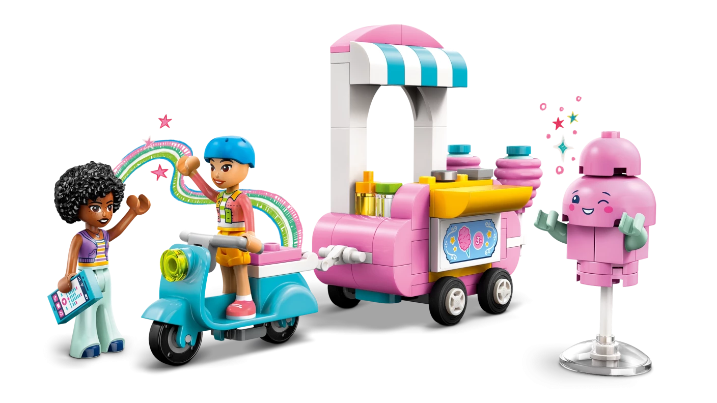 Suikerspinkraam en scooter