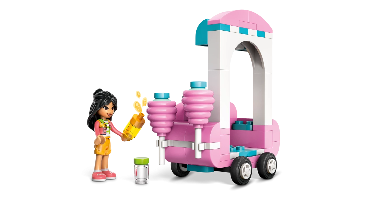 Suikerspinkraam en scooter
