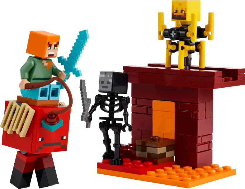 De lavastrijd in de Nether