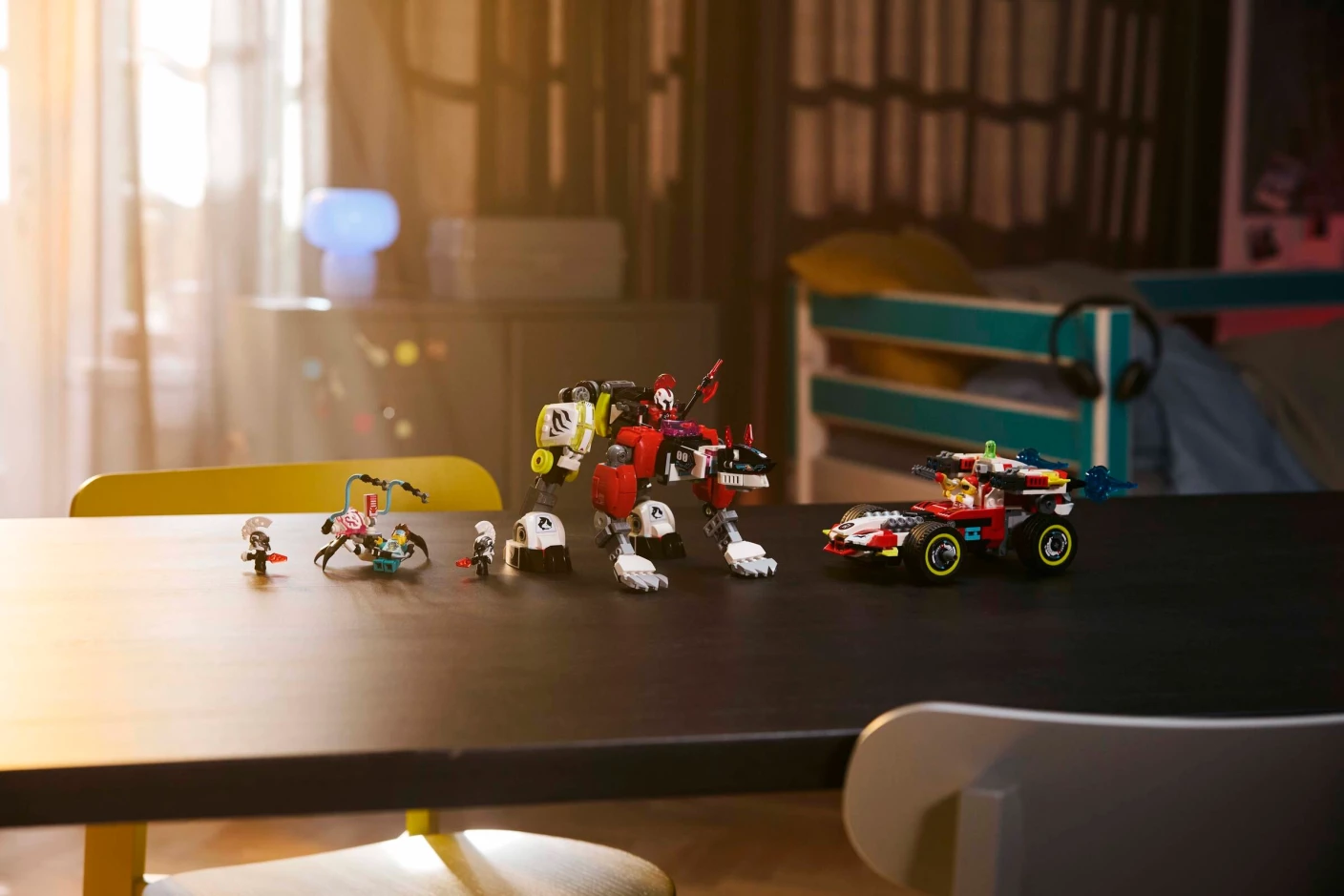 Coopers tijgermecha en Zero's hot rod auto