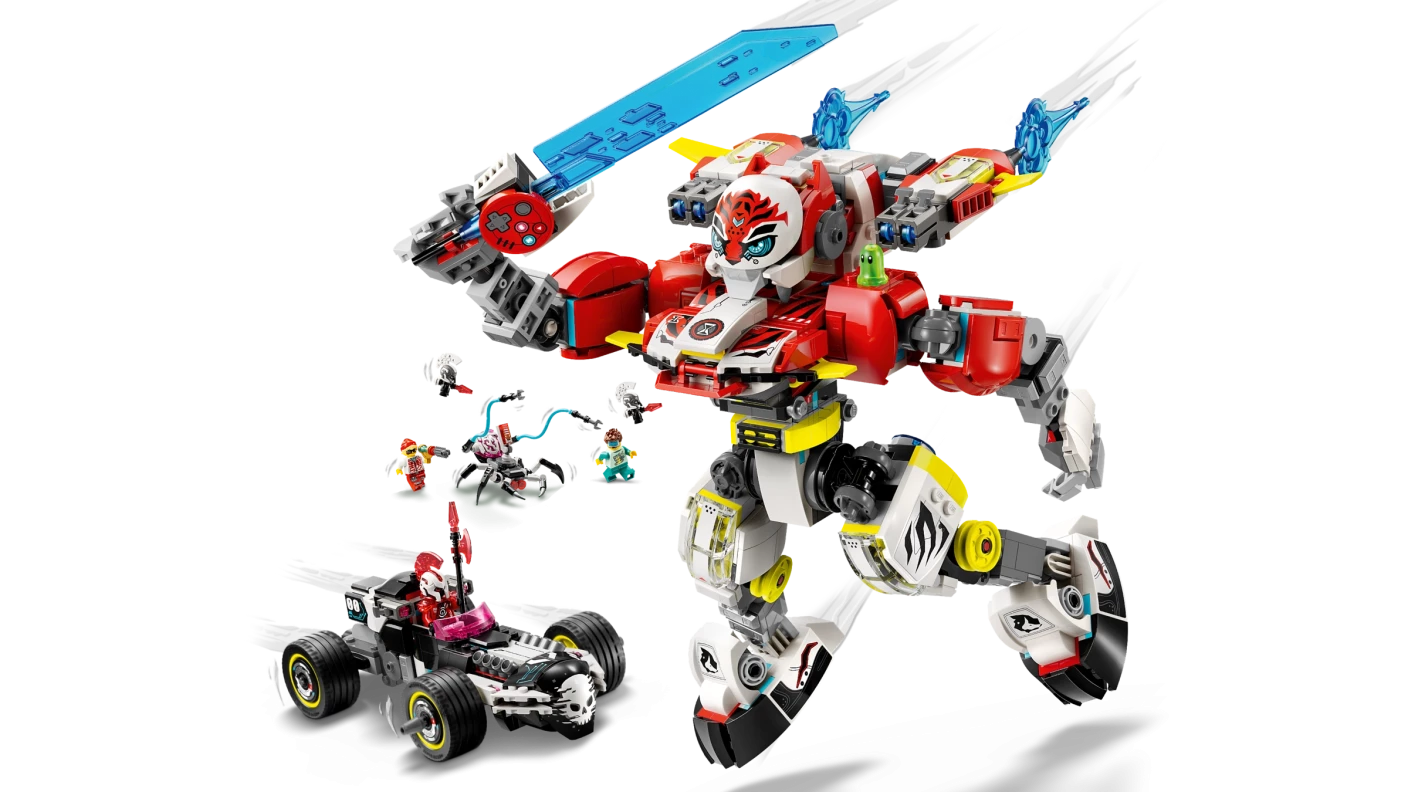 Coopers tijgermecha en Zero's hot rod auto