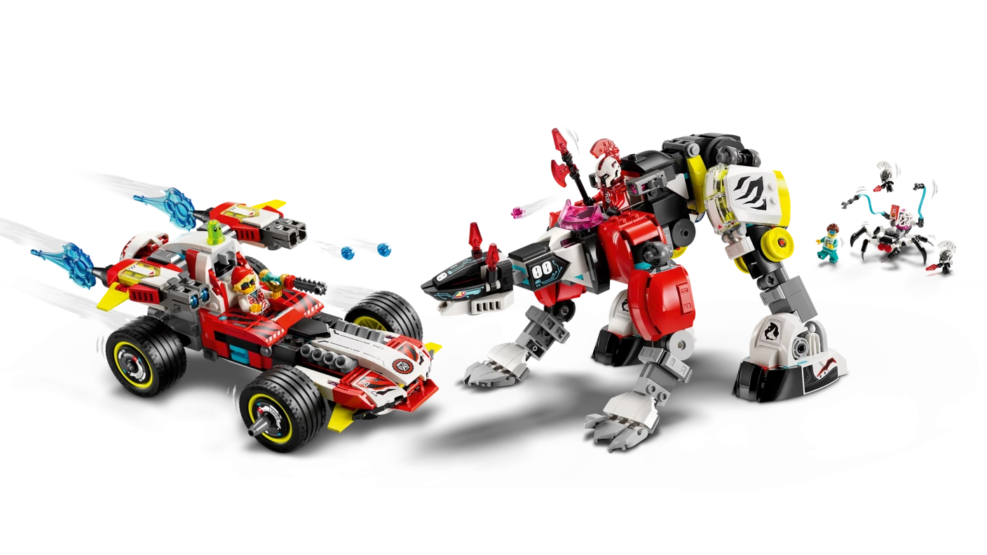 Coopers tijgermecha en Zero's hot rod auto