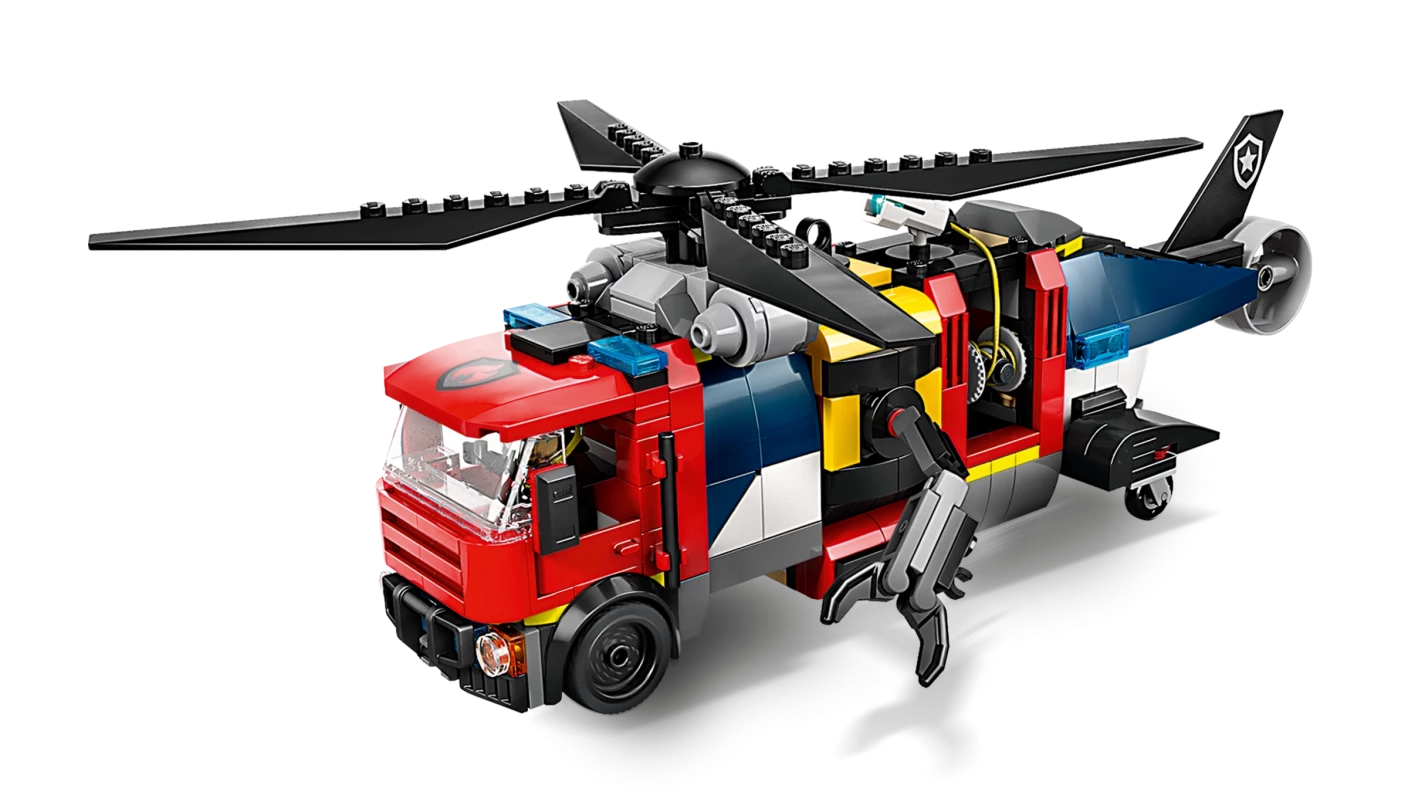Helikopter, brandweerauto en onderzeeër remix