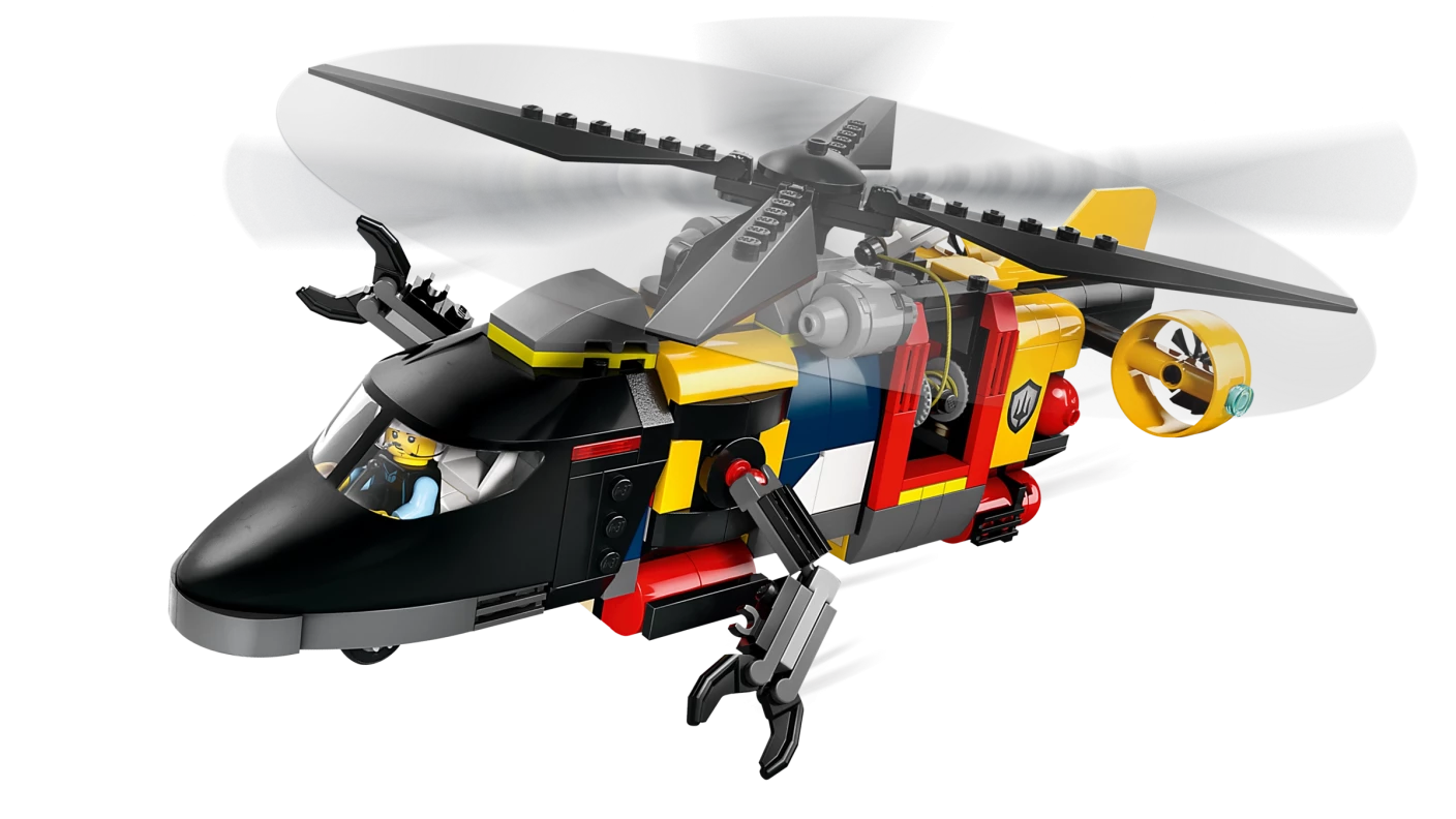 Helikopter, brandweerauto en onderzeeër remix