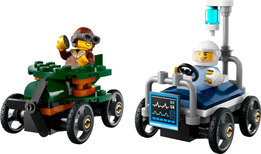 Raceautopakket: vliegtuig vs. ziekenhuisbed