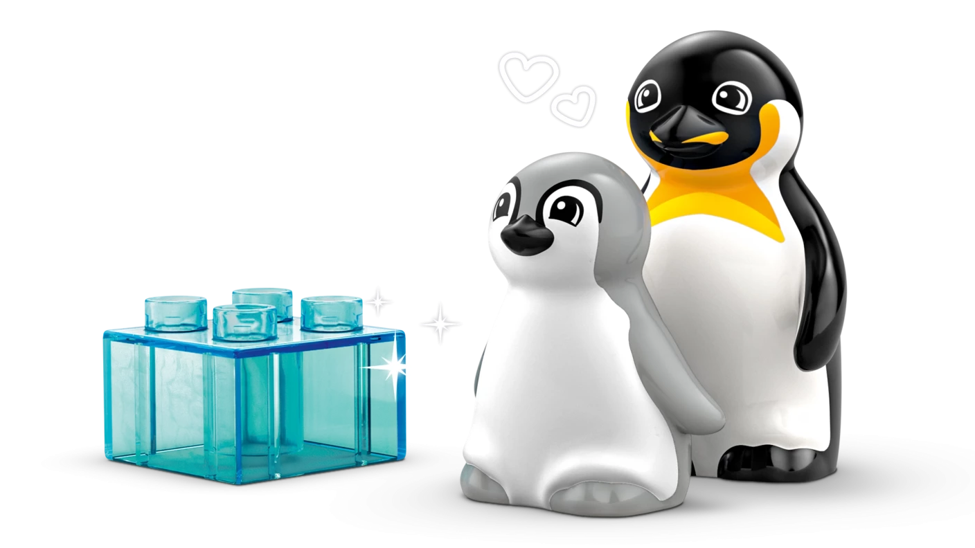 Families van wilde dieren: pinguïns en leeuwen